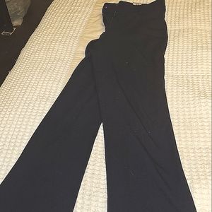 Navy blue stretch high rise pants.